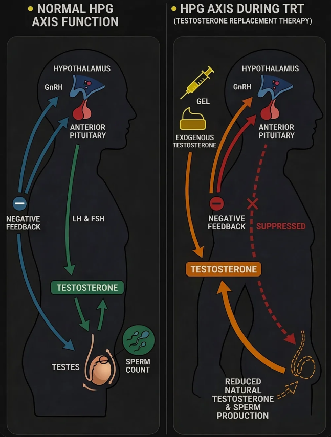 How hCG on TRT relates to HPG axis suppression